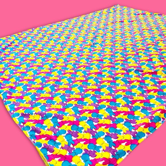 Peeps Easter Bunny Colorful Throw Blanket 58x48". Super Soft! Holiday Decor. - Picture 7 of 10